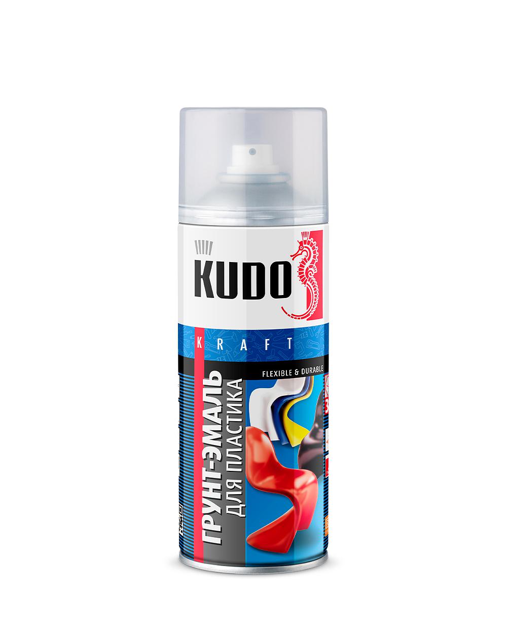 KU-6003 белая грунт-эмаль для пластика 520мл KUDO (1/12шт)